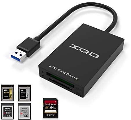 Cateck Upgraded USB 3.0 XQD and SD Card Reader - Compatible With Sony G/M Series, Lexar 2933x/1400x, Windows/Mac OS