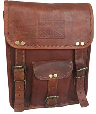 DHK Leather Handtasche Schultertasche Lederhandtasche Tray Bag 7 Zoll Abendtasche Freizeittasche Schultertasche Party Bag Old School Ledertasche Vintage Ladies Small