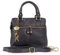 Catwalk Collection Handbags - Damen Leder Umhängetasche - Handtasche Mittelgroß - Henkeltasche mit Abnehmbarem Schultergurt - VICKY - Schwarz
