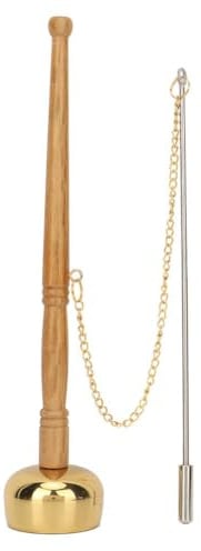 Handglocke ， Meditation & Gebetsglocken Buddhismus Holzgriff Messing Handglocke Gesangsschrift Implementieren Sie buddhistische Vorräte