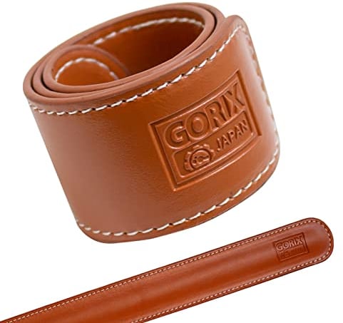 GORIX Bike Ankle Leg Pants Strap Band Leder Clip Protector Braun Radfahren Fahrrad (GX-SUSOROLL)