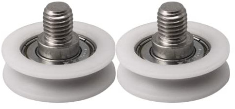 3x1cm Kugellager, Stahl-Rillenlager-Riemenscheibe, M8*10mm Gewindestange, 3mm Bogenmaß, 2 Stück