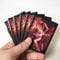 Four leaves Kartenhüllen - 60 Stück pro Set, Black Lotus, Matt Scrub, Bunte Rückseite, MTG Kartenhüllen, Schutz für TCG CCG OCG MTG Brettspielkarten (red)