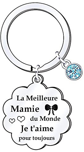 FGHJK Cadeau Fete des Grand mere Porte cles Mamie Cadeau pour Grand mere Mamie Fete des Mamie Idee Cadeau Mamie Cadeau Anniversaire Grand mere Porte cles Grand mere (4)