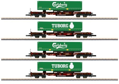 Märklin 82290 Z 4er-Set Taschenwagen der AAE Cargo