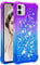 KBIKO-zxl Compatible with iPhone 11 Case Clear Liquid Glitter Soft TPU Bumper Cover Shockproof Anti-Slip Girly Woman Protective Phone Case for iPhone 11.Purple Blue YBJ