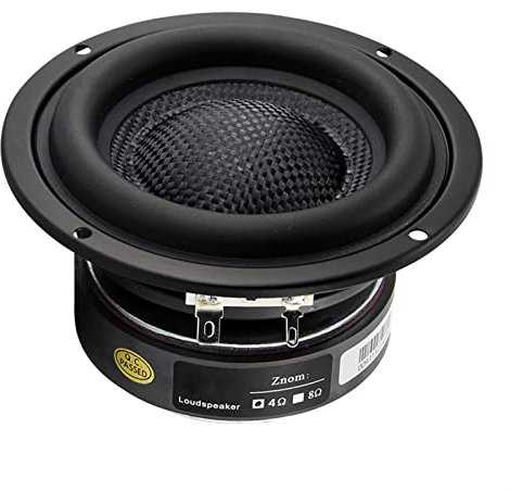 ARSMI Subwoofer de Altavoz de bajo de 4 Pulgadas 50W 4OHM 8OHM Subwoofer Coche Audio de Audio Fibra de Vidrio Altavoz Brass de Bajo Frecuencia de Baja frecuencia Altavoz estantería de Audio