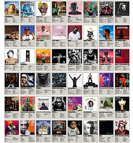 Retro-Hip-Hop-Rapper-Set, Wand-Collage-Set, Drucke für Schlafzimmer, 10,2 x 15,2 cm, Musikalbum-Cover, Poster, Drucke für Teenager, Geschenke für Rapper-Fans