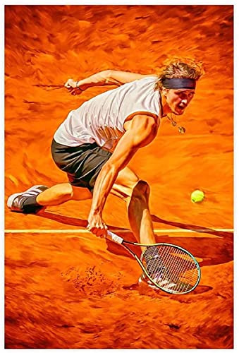 TSALF Poster Kunstdrucke Kein Rahmen Tennisspieler Alexander Zverev Sports Celebrity Poster40 Office Room Decor Gift 50x70cm