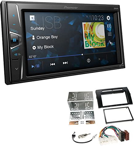 Pioneer DMH-G120 2-DIN Autoradio Touchscreen Kamera-IN AUX USB passend für Toyota Corolla Verso 2004-2009 schwarz