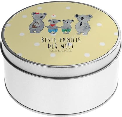 Mr. & Mrs. Panda Blechdose rund Koala Familie zwei - Geschenk, Koalafamilie, Papa, Koalabär, Metall Dose, Keksdose, Bruder, Oma, Muttertag,