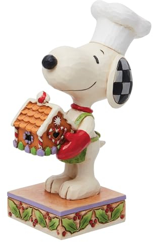 Enesco Jim Shore Peanuts Snoopy mit Lebkuchenhaus Figur
