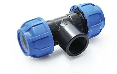 PP-Fitting Qualitäts Produkt MEGA Auswahl alle größen von Verschraubung für PE-Rohr Klemmverbinder Trinkwasser Winkel (T-Stück mit IG, 32 - (1))