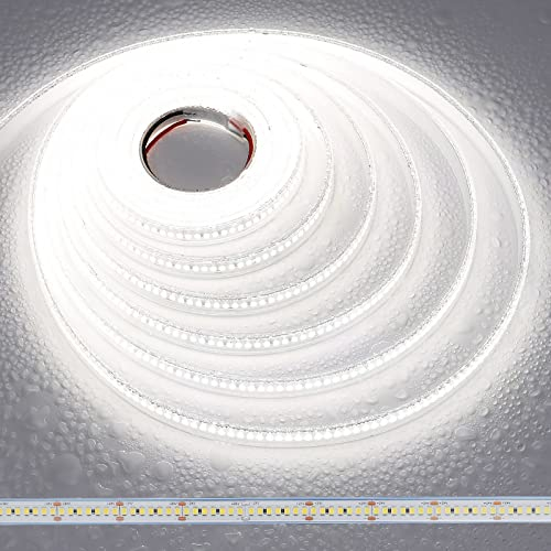 JOYLIT 24V LED Streifen 5M 5000K Tag Weiß 238LEDs/M IP67, CE UL PRO 2750LM/M Ultrahell CRI 92+ Dimmbar Außen LED Strip, 2835 SMD Hohe Dicht Licht Band 13750 Lumen 120W für Wohnen, Gewerbe, Industriell