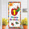 Baby First Birthday Banner Hintergrund Dekorationen für Raupe, ein Jahr alt, Cartoon Hungrige Raupe Geburtstag Party Schild Supplies, Grün One Birthday Poster Hintergrund Photo Booth Requisiten Dekor