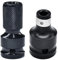 2 Stück Schlagschrauber Bit Adapter, Sechskantbuchse Teleskopbuchse Adapter, 1/2 auf 1/4 Zoll Bit Adapter, Bithalter Stecknuss Adapter für Schlagratschenschlüssel Schraubendreher Bit-Halter(Schwarz)