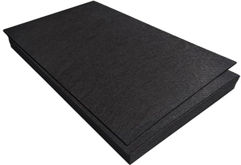 Jtnohx Schwarz Filzstoff, Steifer Bastelfilz, Farbige Filz zum Basteln, 17,78×28,7cm 11 Pcs Filzplatten Quadrat für das Nähen