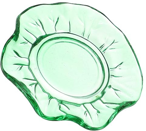 Warmhm Glas-kerzenteller Stabiler Untersetzer Für Kerzen Und Teelichter Blattförmig Schützt Die Tischplatte Vor Tropfenden Kerzen Klein Und Tragbar Für Hochzeiten Partys Und Familienfeier