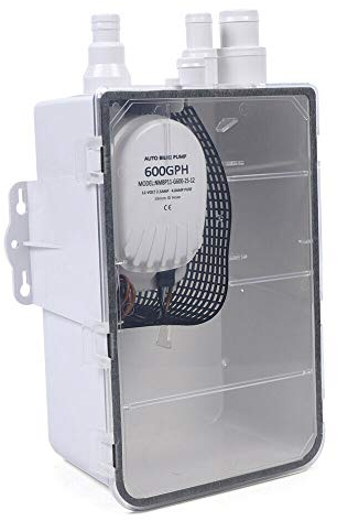 Boot Marine Duschwanne Pumpe600GPH 12V Automatische Duschwannen Boot Pumpensystem Haushaltspumpe Badpumpe für Yachten, Wohnmobil