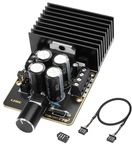 XMSJSIY TDA7377 Digital Audio Amplificatore Scheda Modulo 30W+30W Dual Channel Stereo Amplificatore di Potenza Digitale HIFI Auto Amplificatore con 3.5mm/3P Porta di Ingresso per Altoparlante 4-8 Ohm