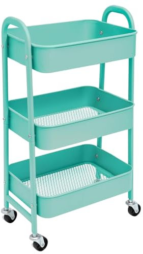 Estantería Metálica Modular de Almacenaje: Organización Versátil para Espacios Amplios y Compactos, 40 x 30 x 70cm - 10Kg por Balda (Turquesa sin Asa)