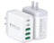 USB C Wall Charger Block, 2Pack 50W 5-Port C Charger Fast Charging Block PD Power Adapter +QC 3.0 Multiport Type C Box Brick Cube USB A Wall Plug for iPhone 16/15/14 Pro Max Plus, iPad,Samsung Galaxy