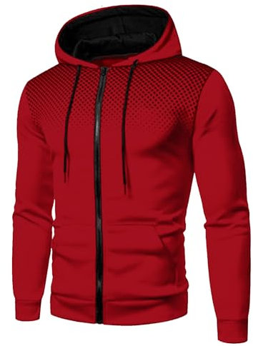 Hoodie Herren Zipper Hoodie Sweatjacke Herren Baumwolle Pullover Fashion Oversize Hoody Sportjacke Sweatshirts Casual Pullover Obertile Winddicht Sweatshirts Casual Reißverschluss Sweatshirt Herren