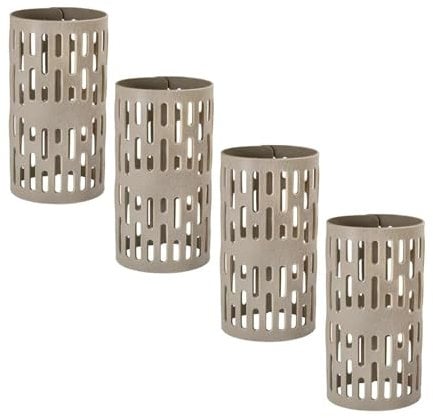 4 Pcs Plant and Tree Trunk Protectors, Plastic Tree Guards, Tree Trunk Protector, Tree Protectors, Weather-Proof Plastic Tree Guards for Trees, Plants, Saplings, Easy to Use, Grey
