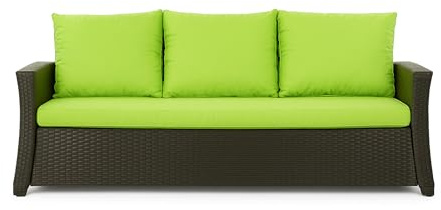 Setgarden® Bankauflage - Outdoor sitzkissen für Gartenbank für polyrattan- Polster Auflage Outdoor - Bankpolster Auflage für Hollywoodschaukel Rattan Sitzbank (Limette, 180x60x50cm)