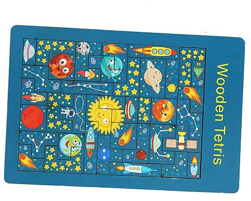 DRESSOOS 1 Satz Ball Puzzle- Tangram-Puzzle Intelligente Spiele Puzzles Für Kleinkinder 1-3 Geometrisches Puzzle Spielmatte Montessori-lernspielzeug Rätsel Hölzern