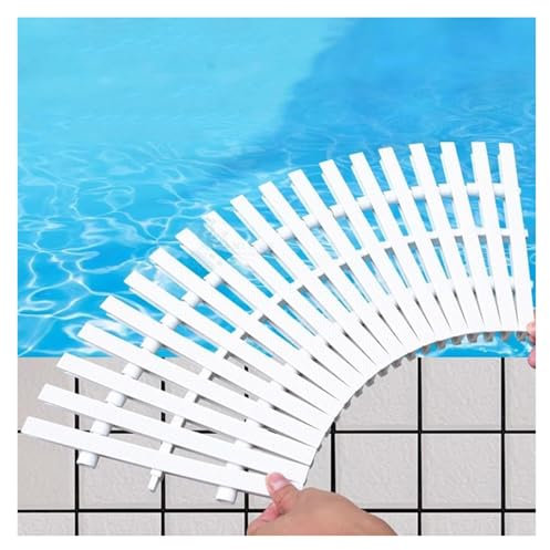 Plastic Gutter Overflow Grate Drainage Cover for Walkways Balcony Shower Flexible and Splicable 10PCS (Width 18cm)
