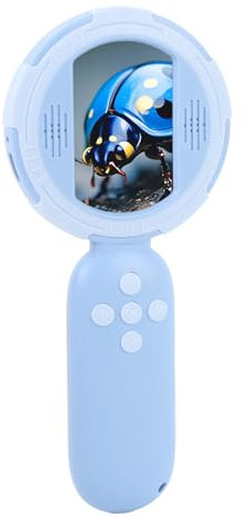 Mikroskop für Erwachsene von Kindern, 4X Handheld Digital Lupe Glass mit 8 LED -Licht, 2in -IPS -Bildschirm, 1 MP Tragbare Digitale Vergrößerung, Smart Science Toy für Studenten