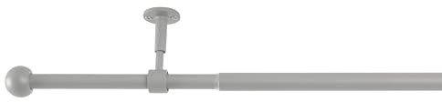 ondeco Gardinenstange 2 in 1 | Ausziehbar | Wand- & Deckenmontage | Verstellbar 5-8 cm | Stabil für schwere Vorhänge | 19 mm Ø | Schwarz oder Edelstahl Cool Gray 160-280 cm