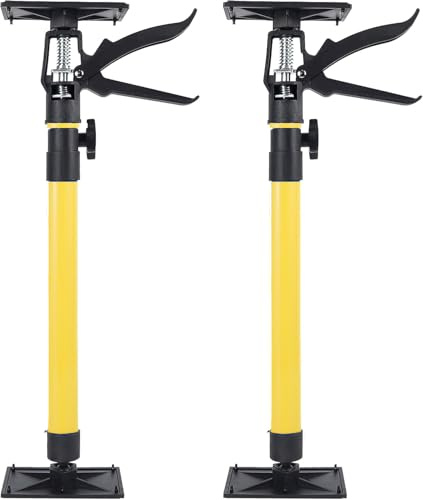 HEYOUTH 2x Puntales Extensibles,Puntales de Obra Soporte Ajustable 50-115cm,Puntales Telescopicos,Techo Tensor,Para posicionar, agarrar y fijar planchas de placas de yes,Carga 40KG