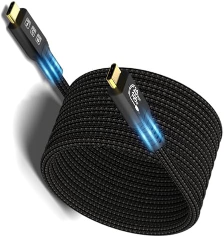 Cable USB-C 3.2 Gen 2.20 Gbps, tipo C, 4K@60Hz UHD, carga rápida PD3.0 5A/100W con E-Marker, compatible con Thunderbolt 3/4, para iPhone, MacBook, Samsung Galaxy, Dell Monitor