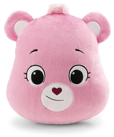 NICI Kissen Glücksbärchis Hurrabärchi figürlich 35x32cm - pink - 62817 | Flauschiges Kuscheltierkissen für Kinder und Erwachsene, Plüschkissen ideal für Zuhause, Kindergarten oder unterwegs