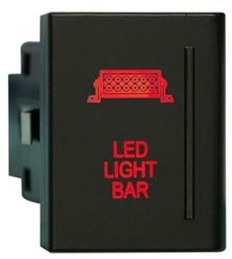 Zündknopf Auto 12V 3A Druckknopfschalter Rote LED/EIN AUS Spot Rückfahrscheinwerfer Leuchtfeuer Passend für VW AMAROK Volkswagen OEM Ersatz(Led light bar-R)