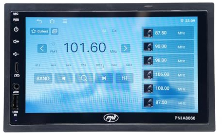 Multimedia-Autoradio PNI A8060 mit Android 13, 4 GB DDR3-RAM/64 GB ROM, 7-Zoll-Bildschirm, CarPlay, Android Auto, Bluetooth, WLAN und FM-Radio