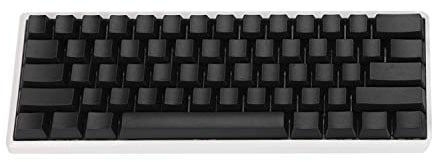 YMDK Blank Thick PBT OEM Profile 61 ANSI Keycaps for MX Switches Mechanical Keyboard (Black)(Only Keycap)