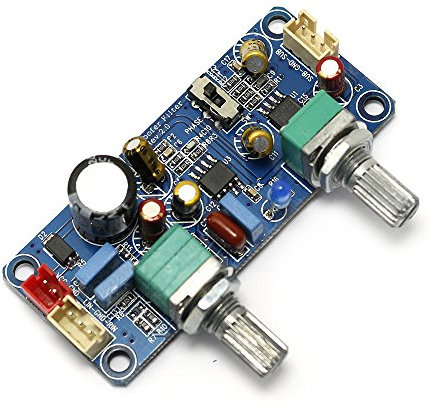 Q-BAIHE DC single power supply 9v-32v low-pass filter board subwoofer front board with zoom and phase adjustment