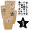 Papierdrachen Adventskalender zum Befüllen - mit 24 braunen Papiertüten und 24 schwarz-weißen Aufklebern - zum Selbermachen und Basteln - Mini Set Nr 40 - Weihnachtskalender für Kinder