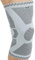 NEOtech Care - Fascia di supporto per ginocchio - Tessuto a maglia in fibra di bambù - Elastico e traspirante - Media compressione - Uomo, donna, ginocchio destro/sinistro (Grigio, M, 1 Pezzo)