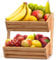 Golden Nature - Fruit Basket - 2-Tier Bamboo Fruit & Vegetable Storage Organiser for Kitchen Counter - Lightweight & Easy Assembly Countertop Fruit Stand Holder Bowl w/Included Screws