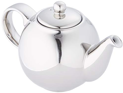 Tetera con colador, de London Pottery Globe, metallic silver, 2 Cup (500 ml)