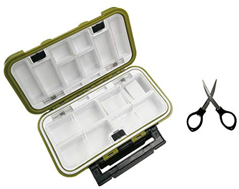 Waterproof Lure Box - Spoon Hooks Baits Storage Tackle Box Containers for Casting, Fly Fishing - Large/Medium/Small Lure Case (Green-Medium)