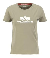 Alpha Industries Damen New Basic T Wmn T-Shirt, Olive, XS