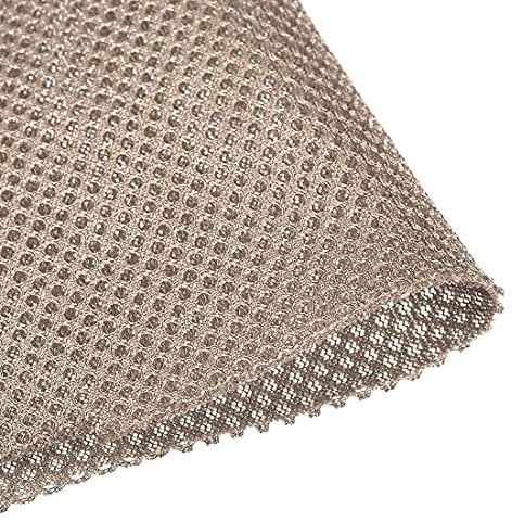 sourcing map Dark Khaki Speaker Mesh Grill Cloth (not cane webbing) Stereo Box Fabric Dustproof Cloth 100cm x 160cm 40 inches x 63 inches