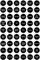 Pack of 54 Spice Herb Storage Jar Kitchen Home Cooking Labels Stickers Decals Black with White Text 30mm by 30mm Each