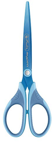 herlitz 50027217 Schere my.pen, für Rechtshänder, wild blue, 1 Stück