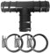 well2wellness® Schlauchverbinder T-Stück schwarz gerippt - 32 mm + 3 Schlauchschellen